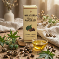 Herbelleza Organic Castor Oil for Hair Growth & Root Strengthening